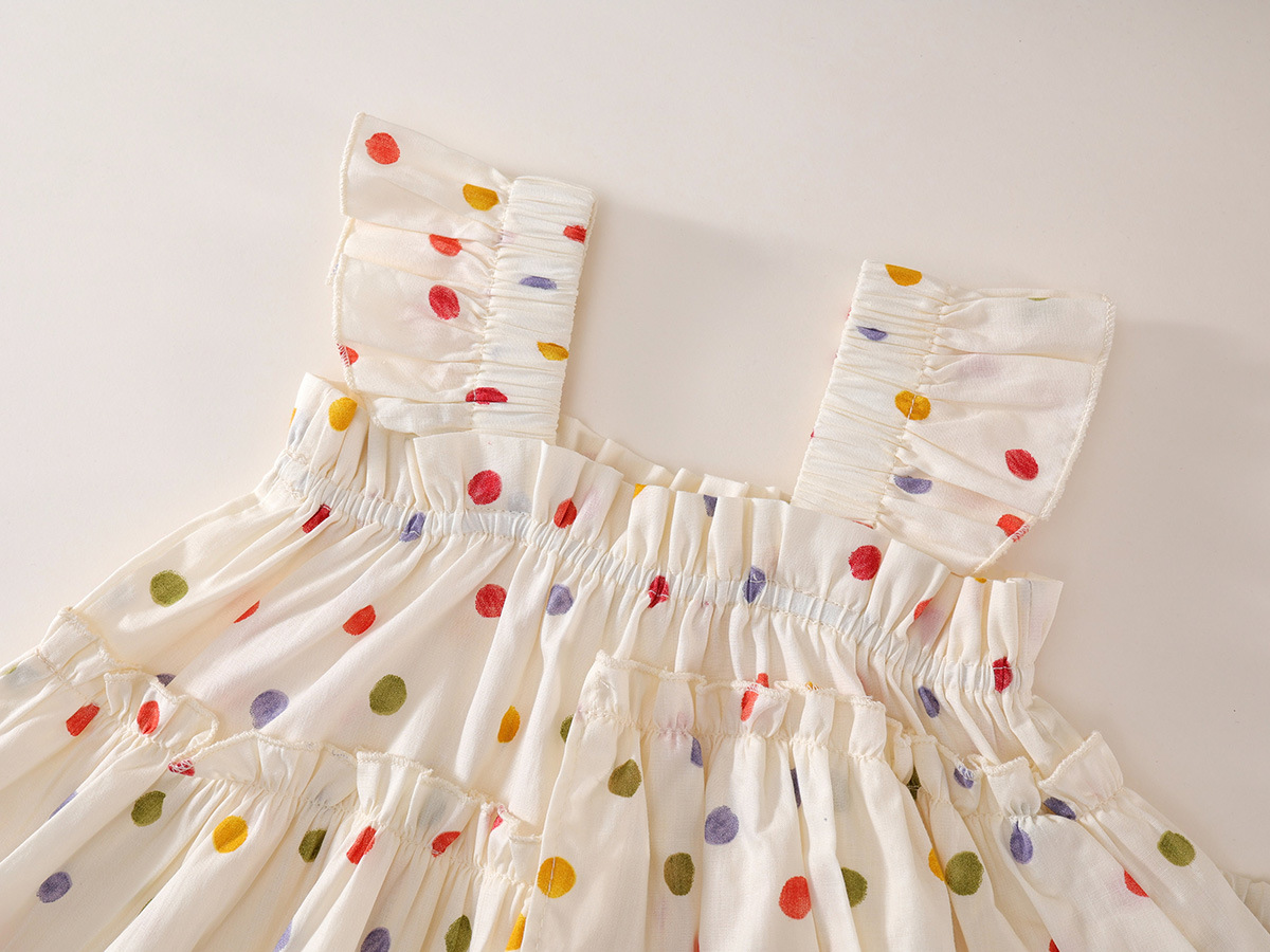 2-Piece Toddler Polka Dot Tank Top & Wide-Leg Pants Set