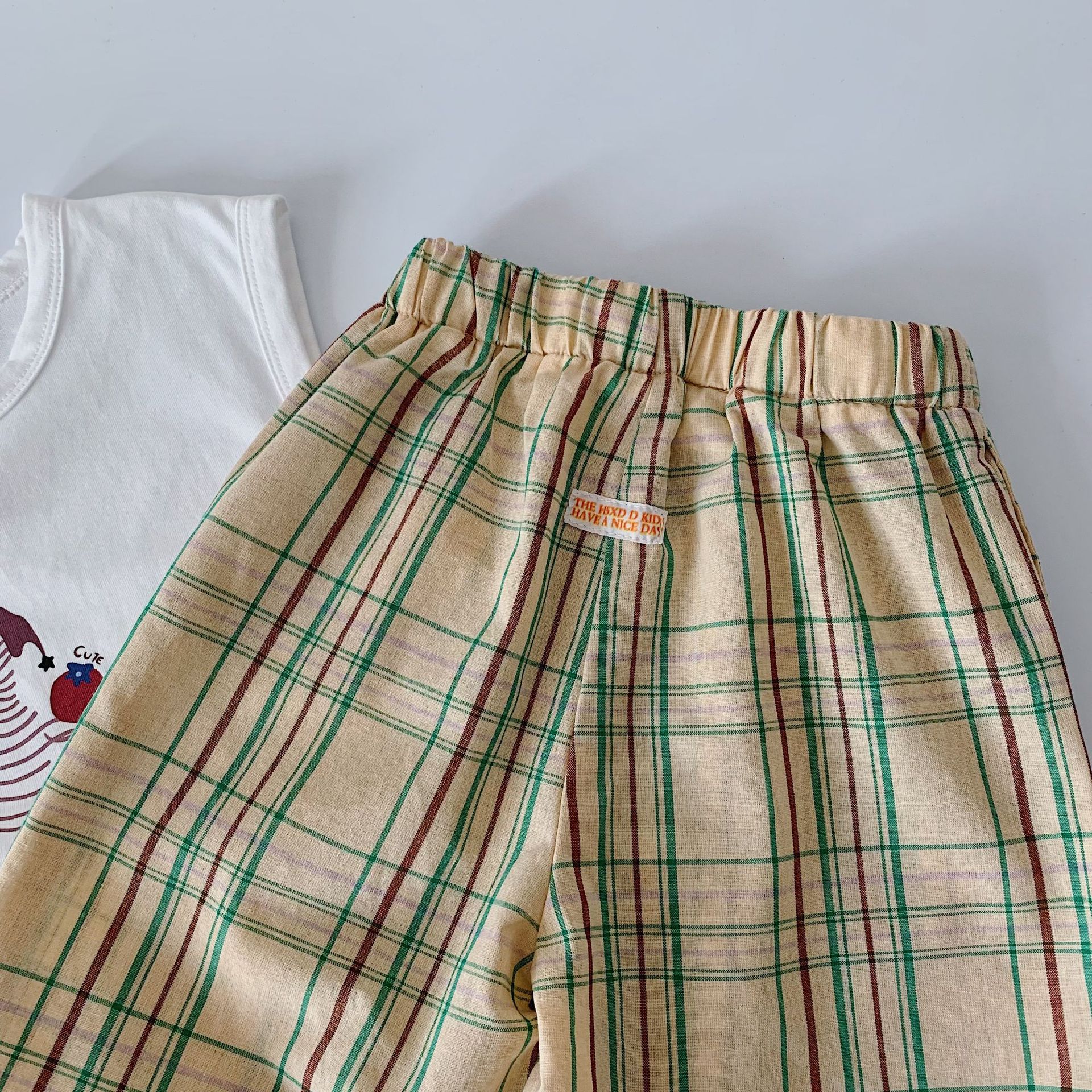 Kids Khaki Plaid Pants