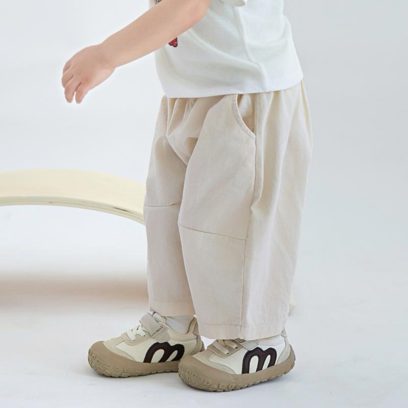 Kids Solid Color Carrot Pants