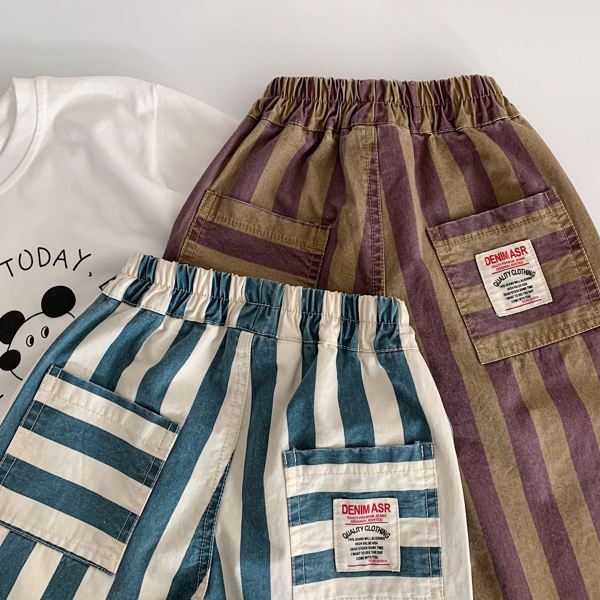 Kids Stripe Casual Pants