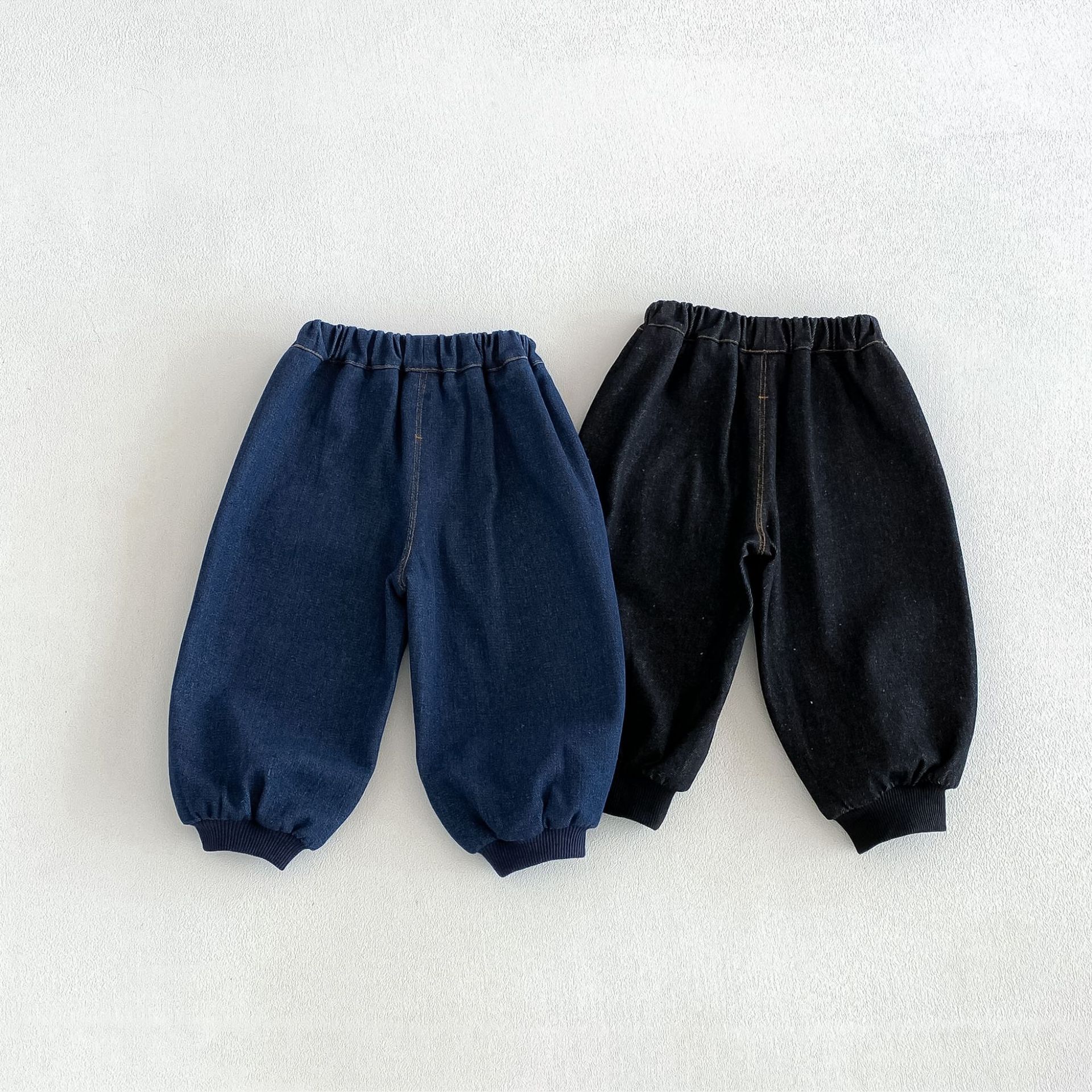 Kids Color Blocking Jogger Denim Pants