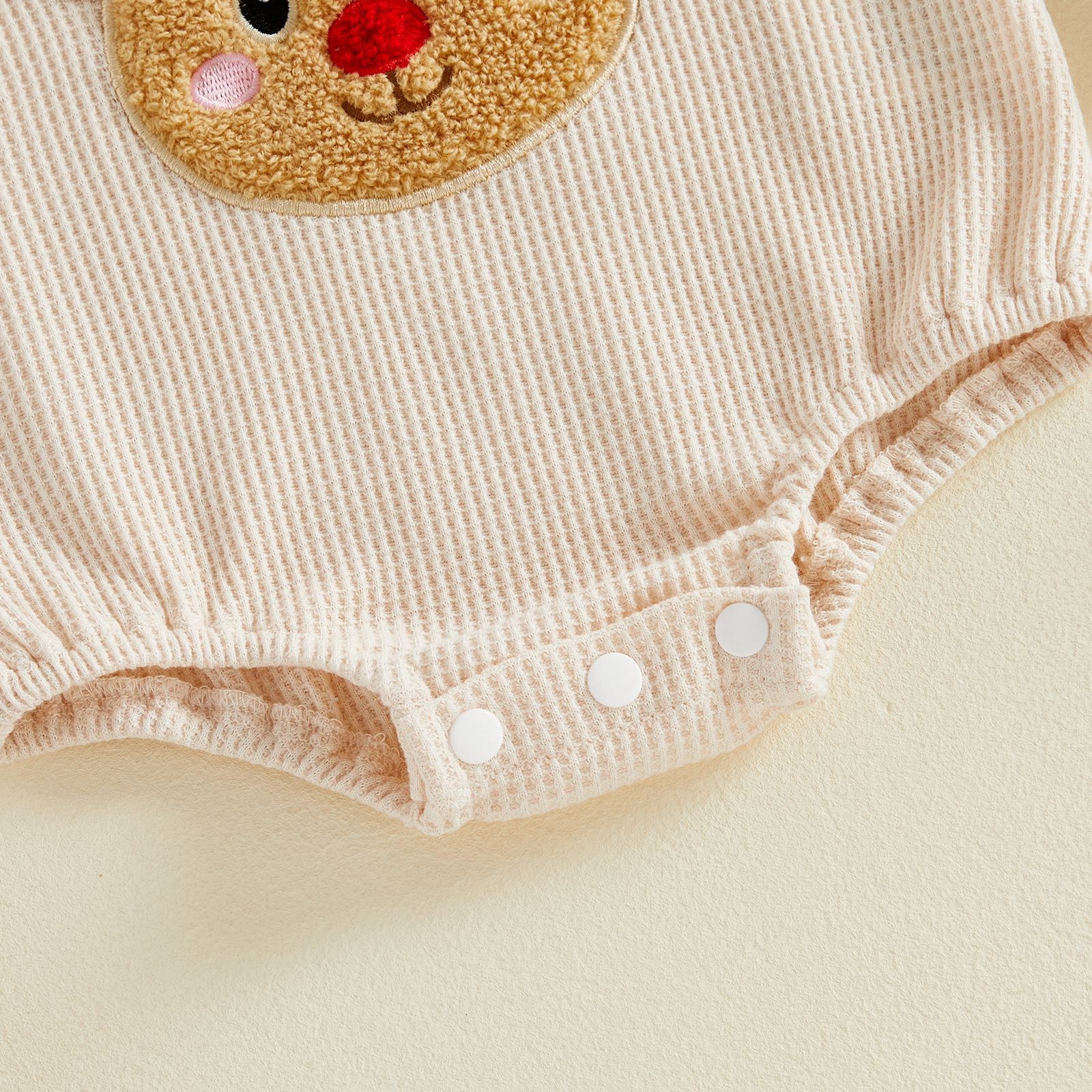 Baby Christmas Deer Embroidery Romper
