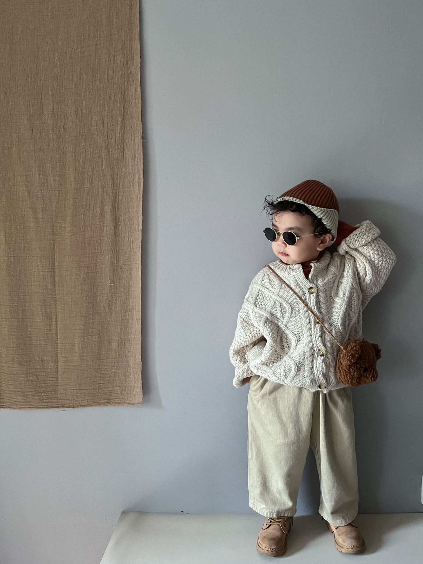 Toddler Twist Thick Knit Cardigan Sweater