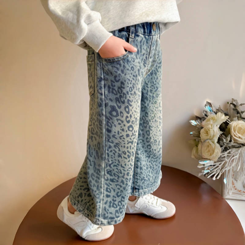 Baby Toddler Girl's Printed Denim Nine Pants