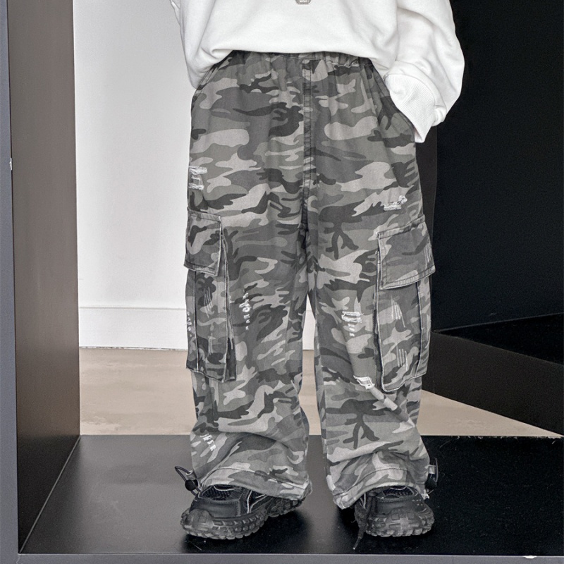 Toddler Boys' Ripped Camouflage Work Pants