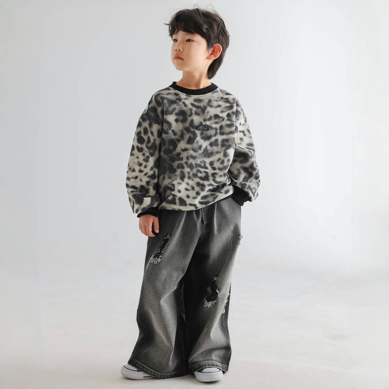 Kids' Boy Leopard Print Sweatshirt
