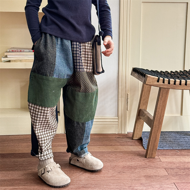 Toddler Boy Contrast Patch Harem Pants