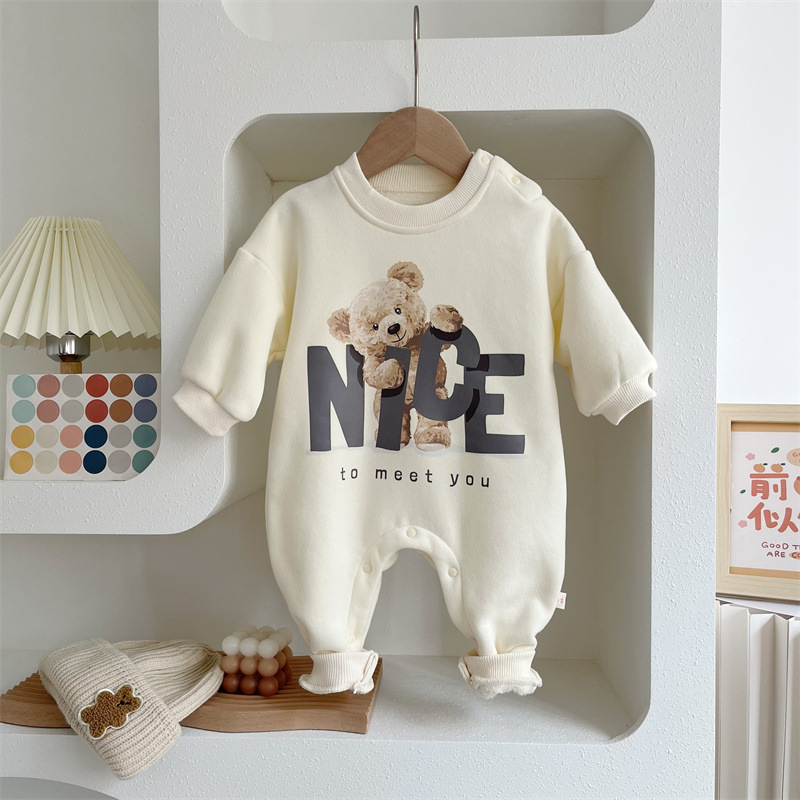 Baby Newborn Bear Warm Romper