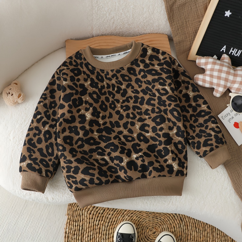 Baby Toddler Leopard Print Padded Sweatshirt