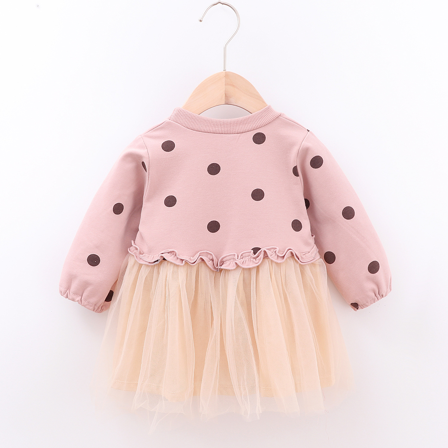 Baby Girls Polka Dot Patchwork Princess Dress
