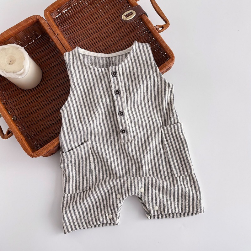 Baby Newborn Striped Sleeveless Romper