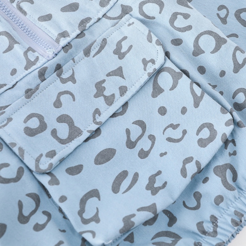 Baby 2 Piece Leopard Print Stand-Up Neck Set