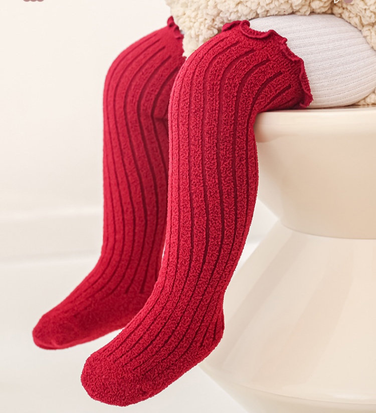 Baby Newborn Knee High Plush Stockings