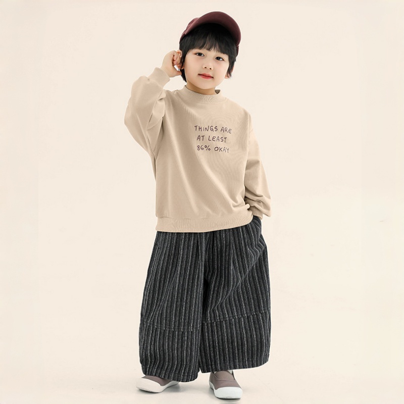 Baby Kids' Boys Striped Wide-Leg Pants