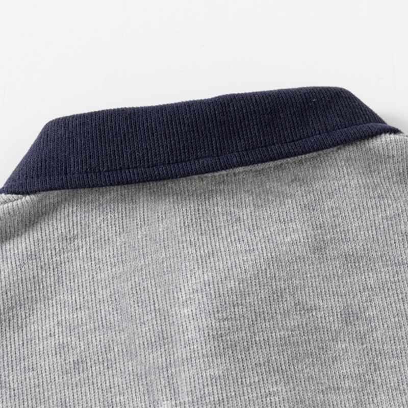 Baby Color Block Polo Neck Sweatshirt