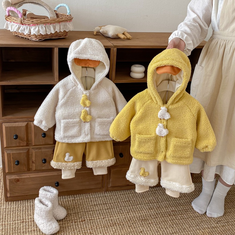 Baby Toddler Yellow Duck Coat and Pants 