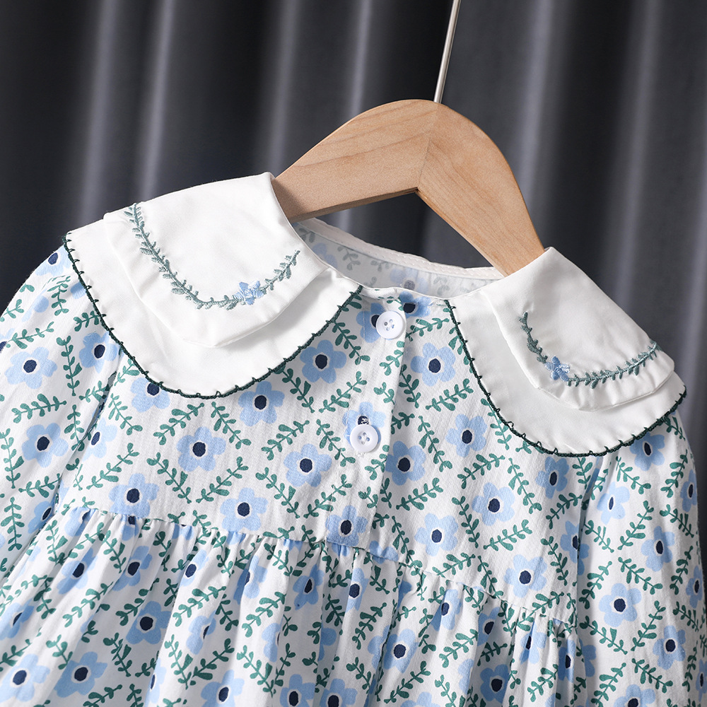 2-Piece Baby Kids' Girls' Cardigan & Floral Print Dress Set
