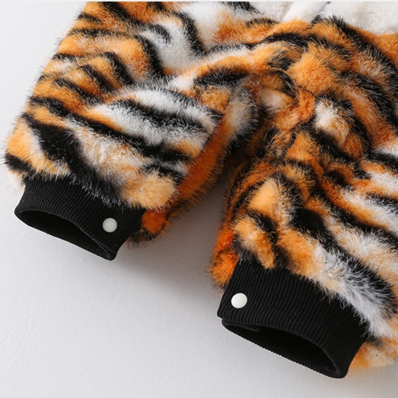Baby Fleece-Lined Tiger Romper