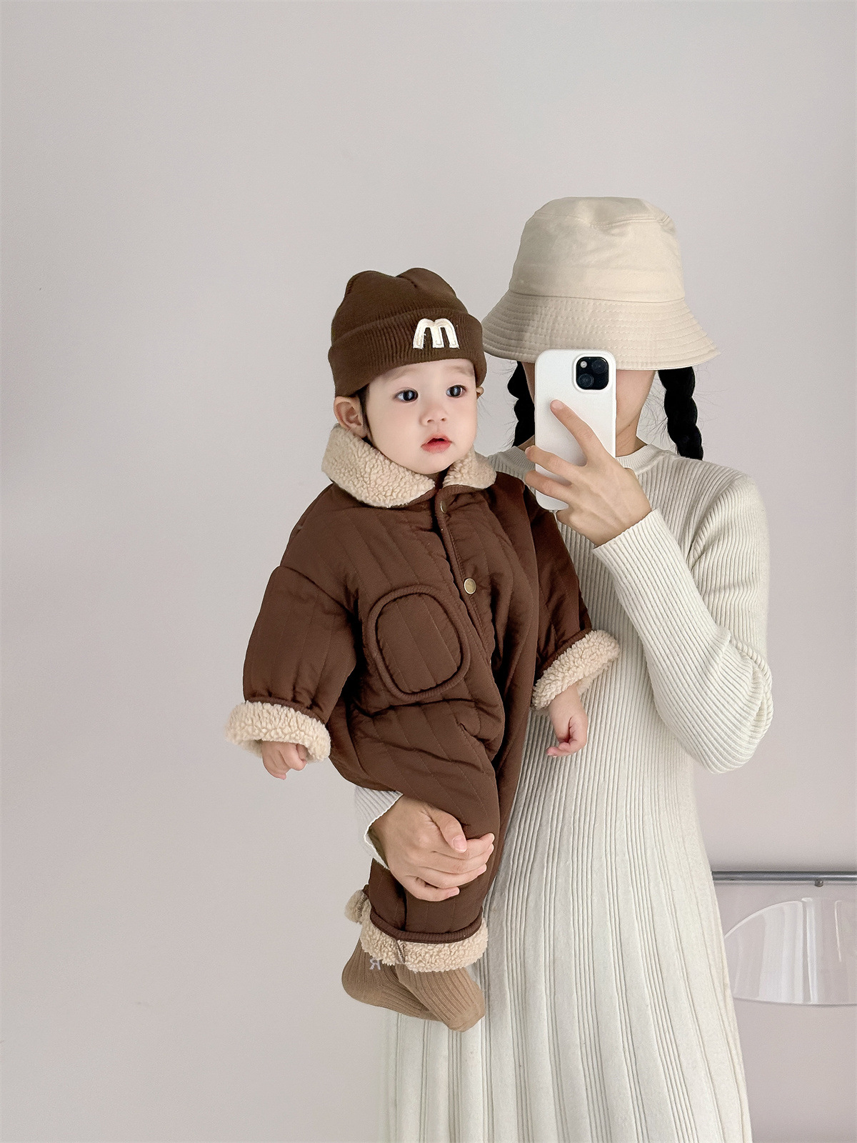 Baby Thermal Fleece-Lined Romper 