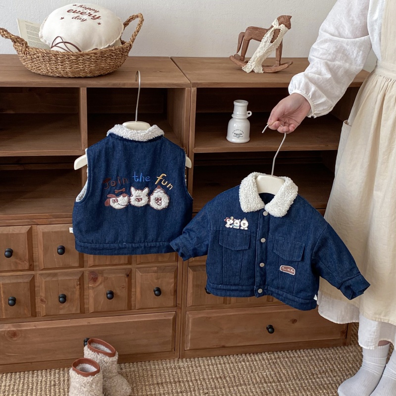 Baby Toddler Fleece Denim Outerwear