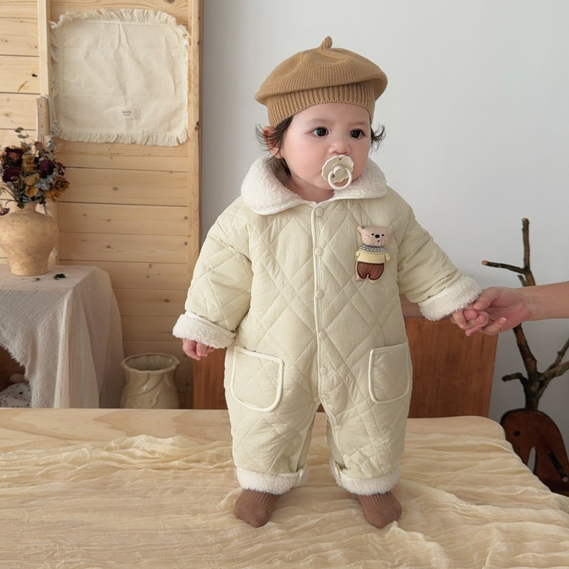 Baby and Toddler Pocket Bear Fleece Romper