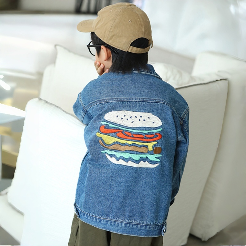 Kids' Boys' Hamburger Print Denim Jacket