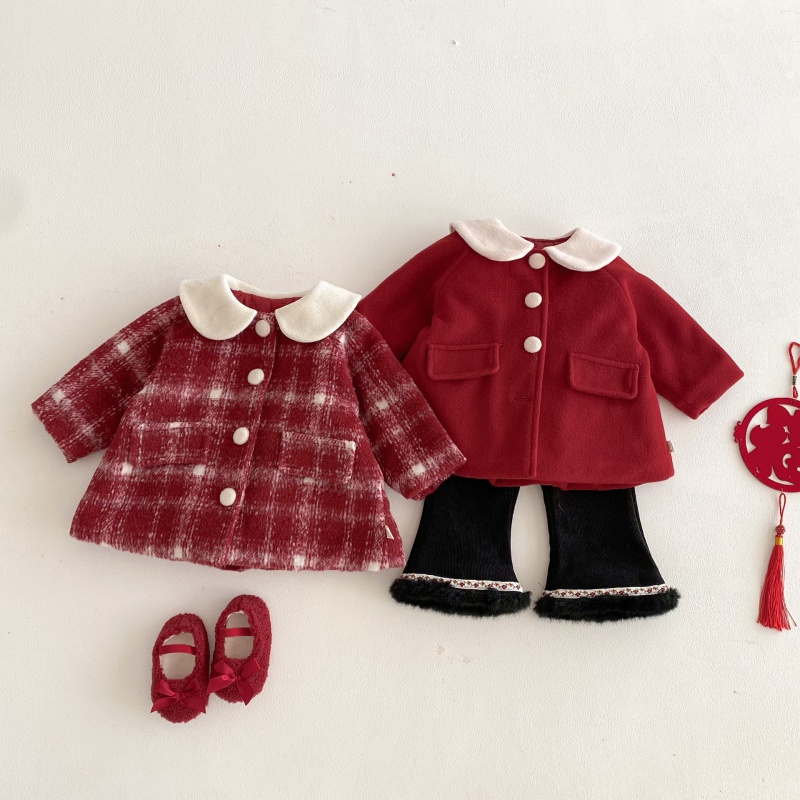 Baby Kids' Girl Christmas Red Coat