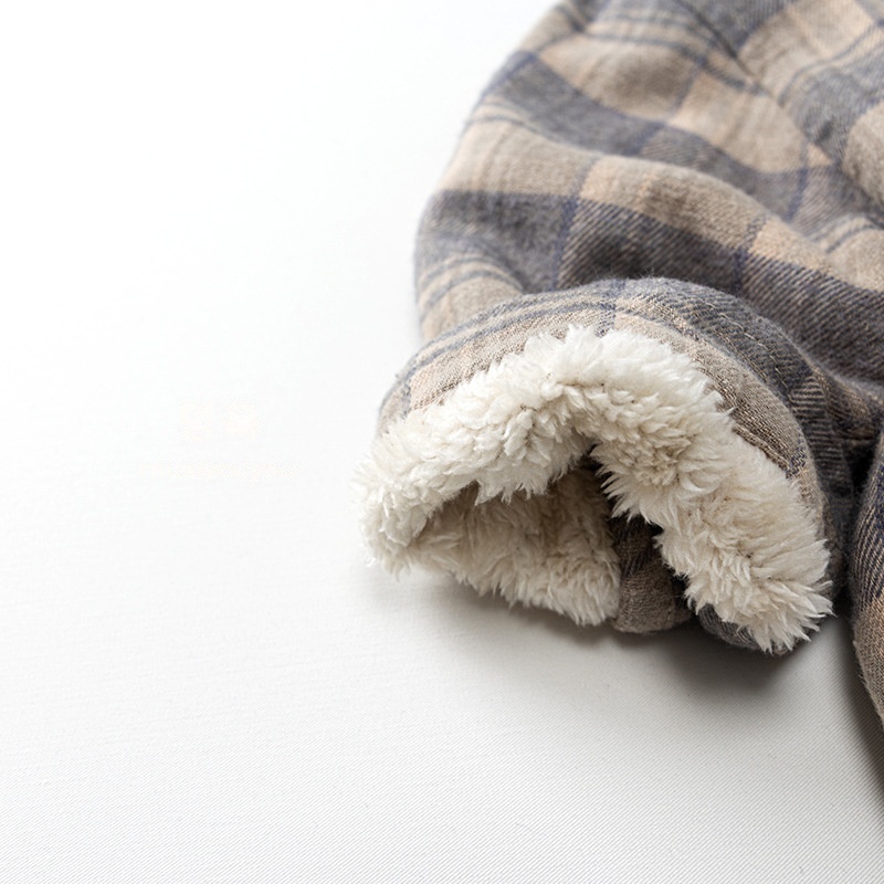 Baby Kids' Boy Plaid Print Fleece Shirt