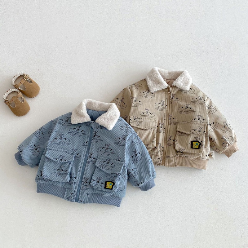 Baby & Kids' Boys' Thickened Printed Outerwear