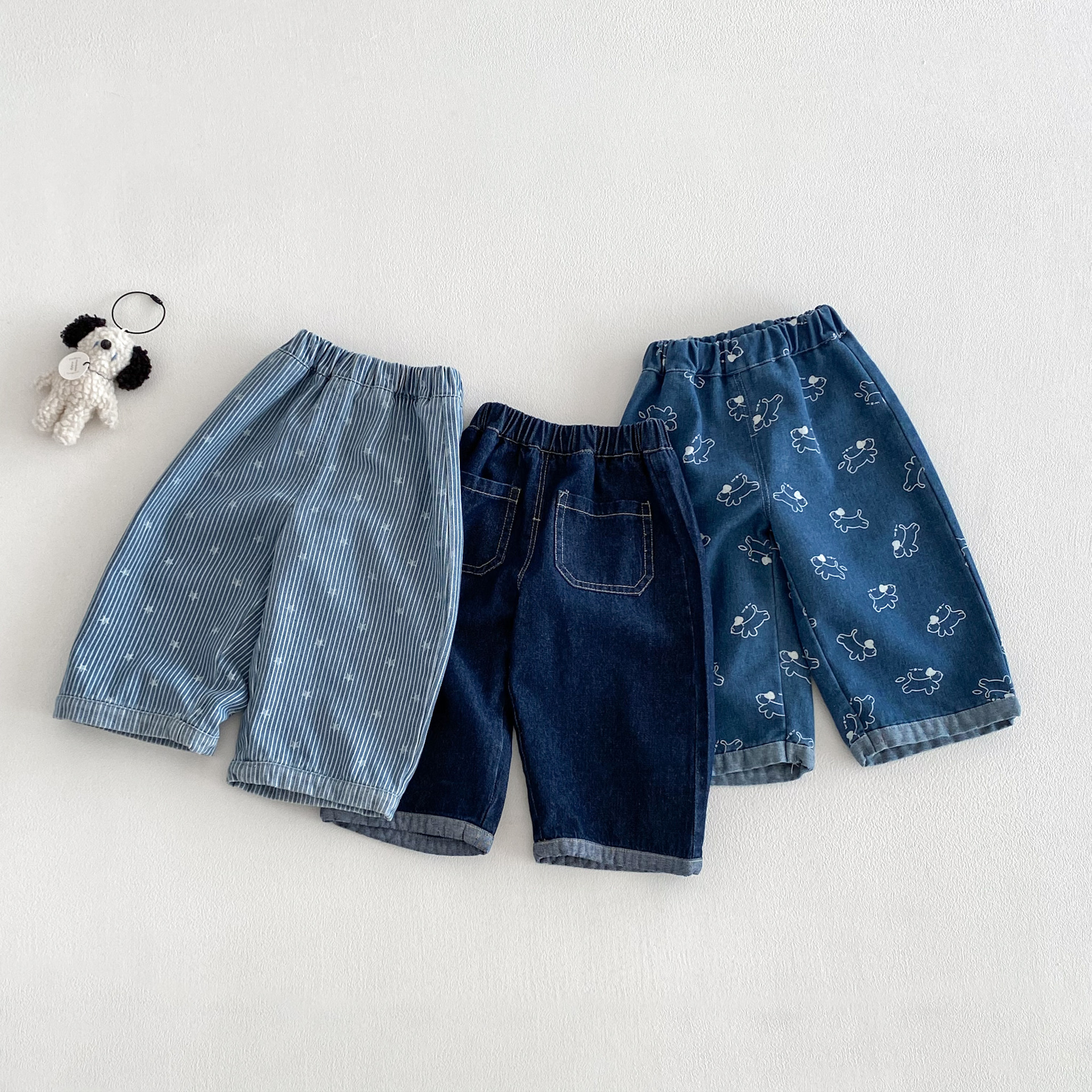 Baby Toddler Girl Puppy Denim Pants