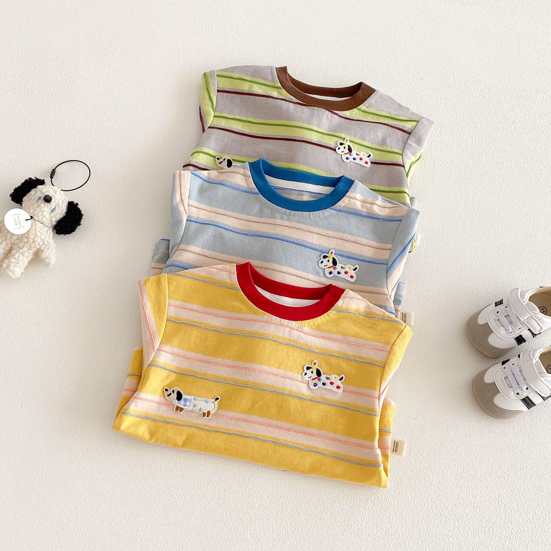 Baby Toddler Puppy Striped T-shirt