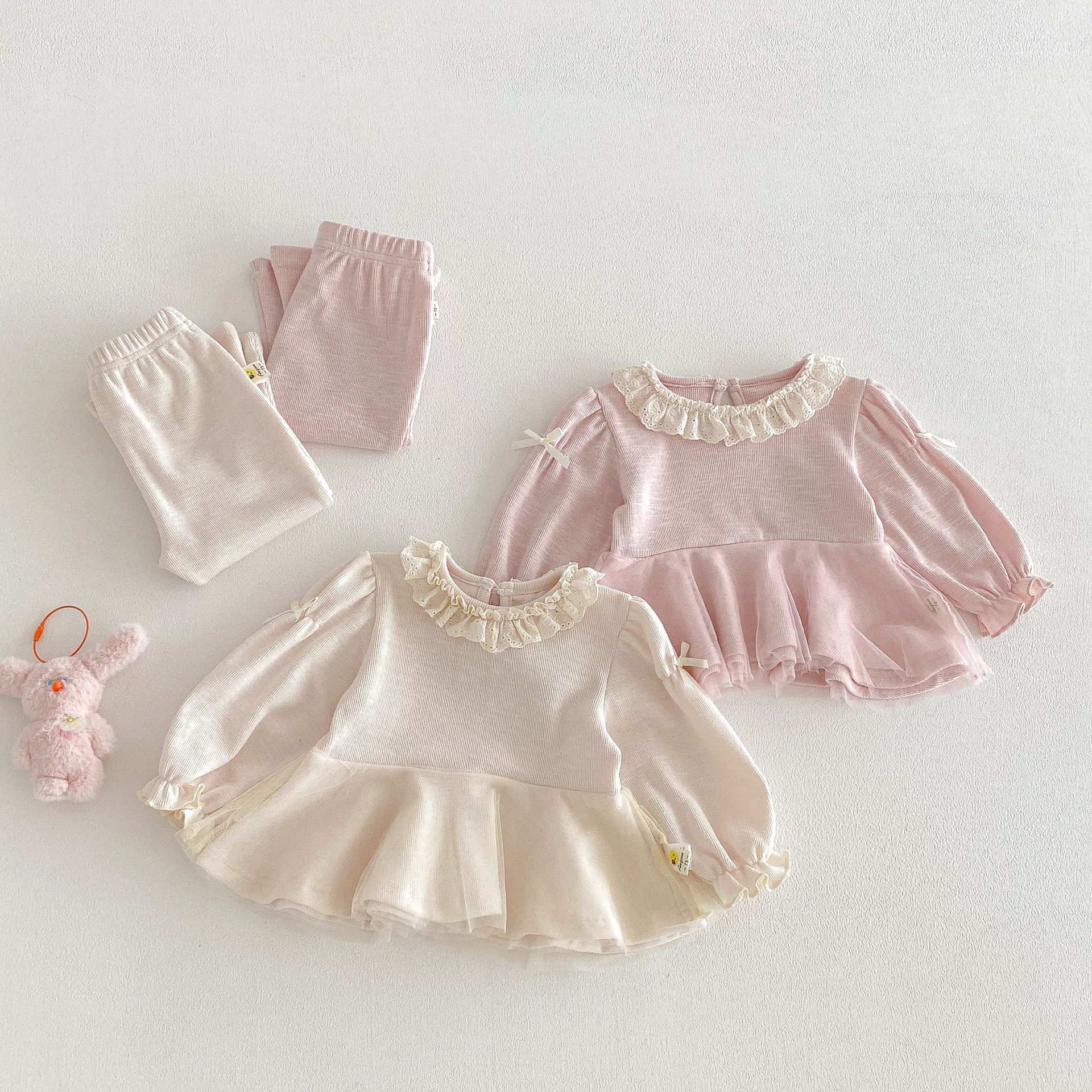 Baby Toddler Girl Mesh Fabric 2-Piece Sets