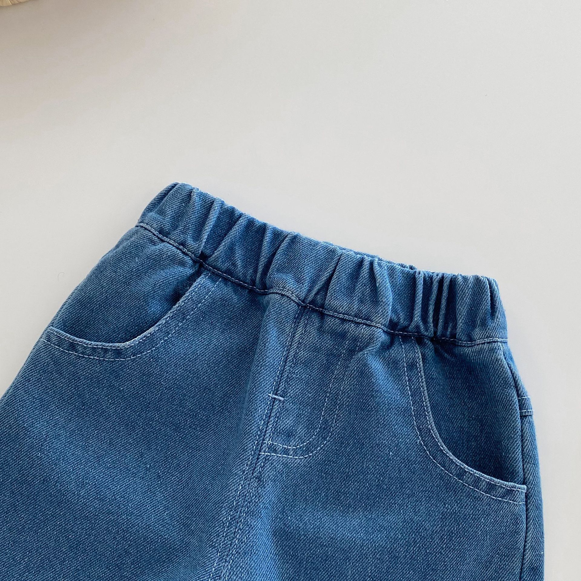 Baby Toddler Flower Bear Denim Pants