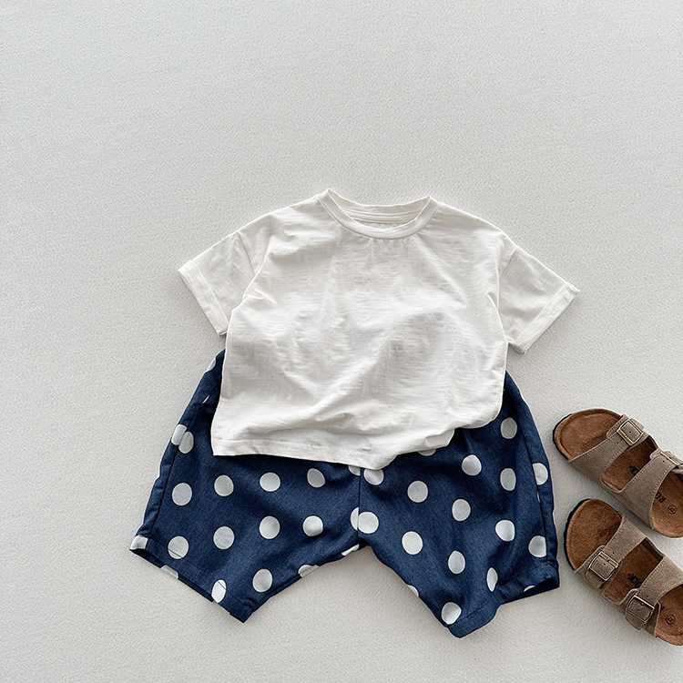 Baby & Kids Dots Denim Pants