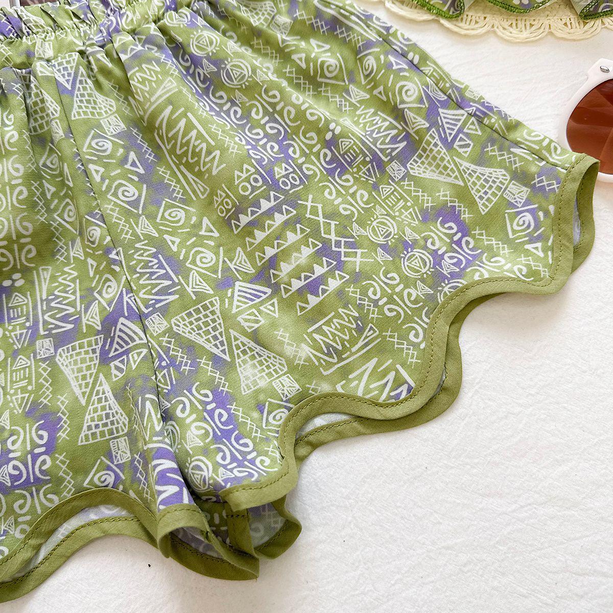 Baby& Kid Forest Lace Collar Top & Pant Sets