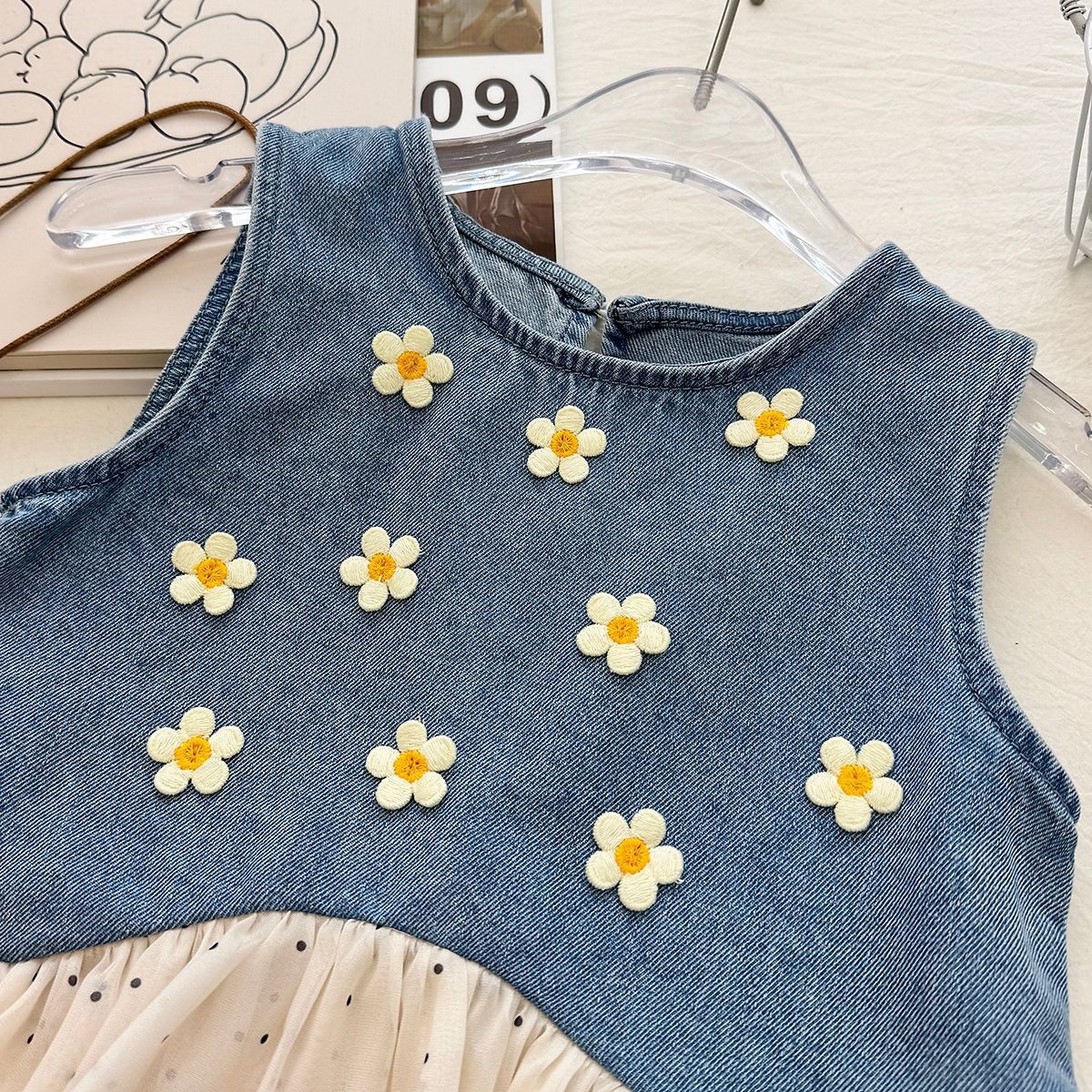 Baby& Kid Denim Vest Top and Pants Set