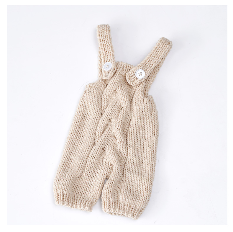 Baby Newborn Halloween Knit Overalls and Rabbit Ear Hat