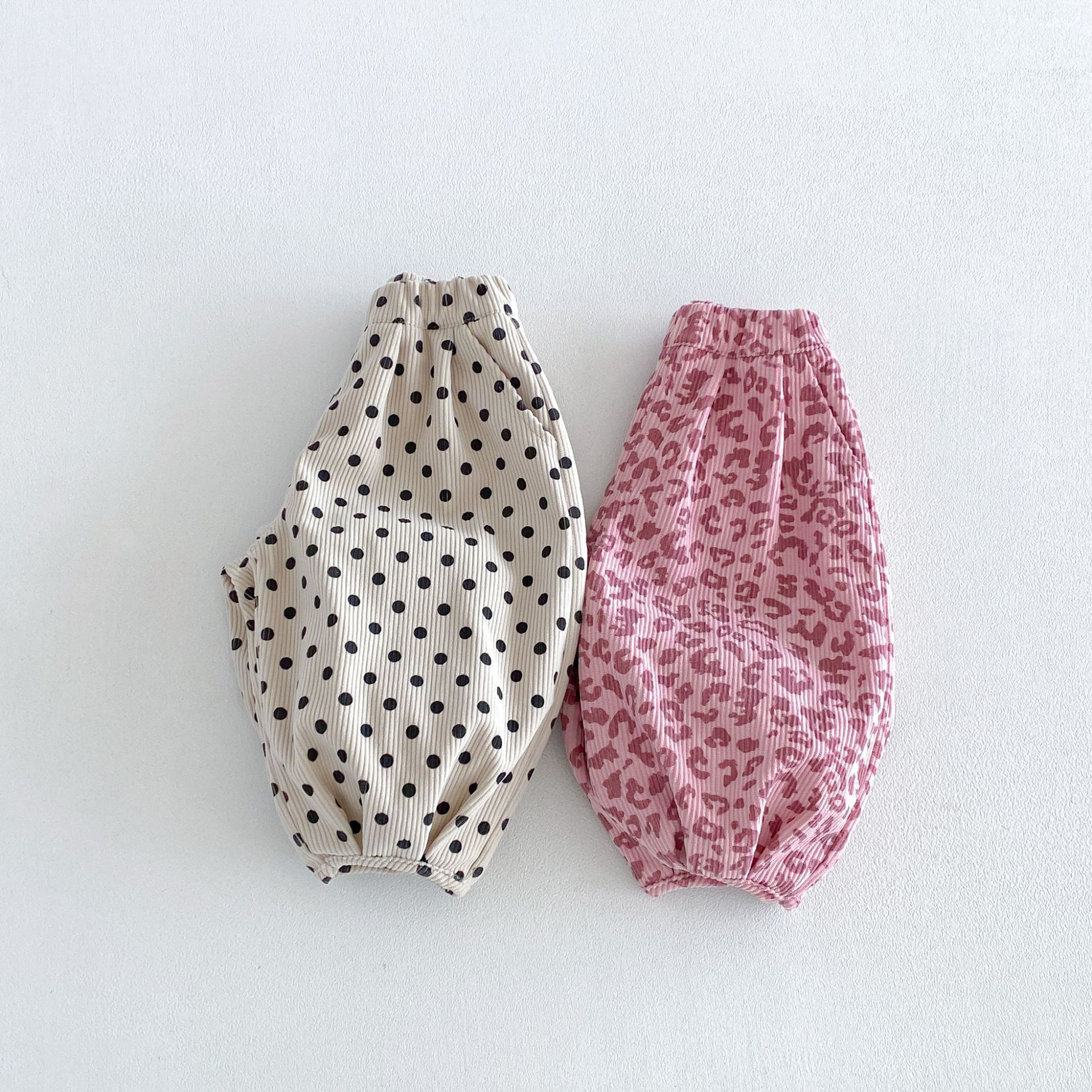 Kids Polka Dot Leopard Print Pants