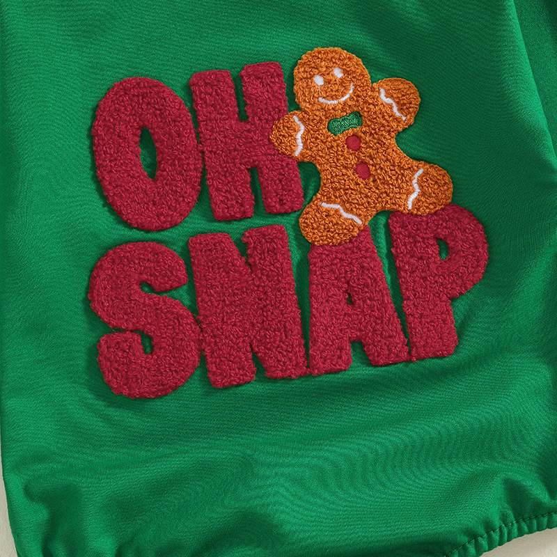 Baby Christmas Letter Embroidery Onesie