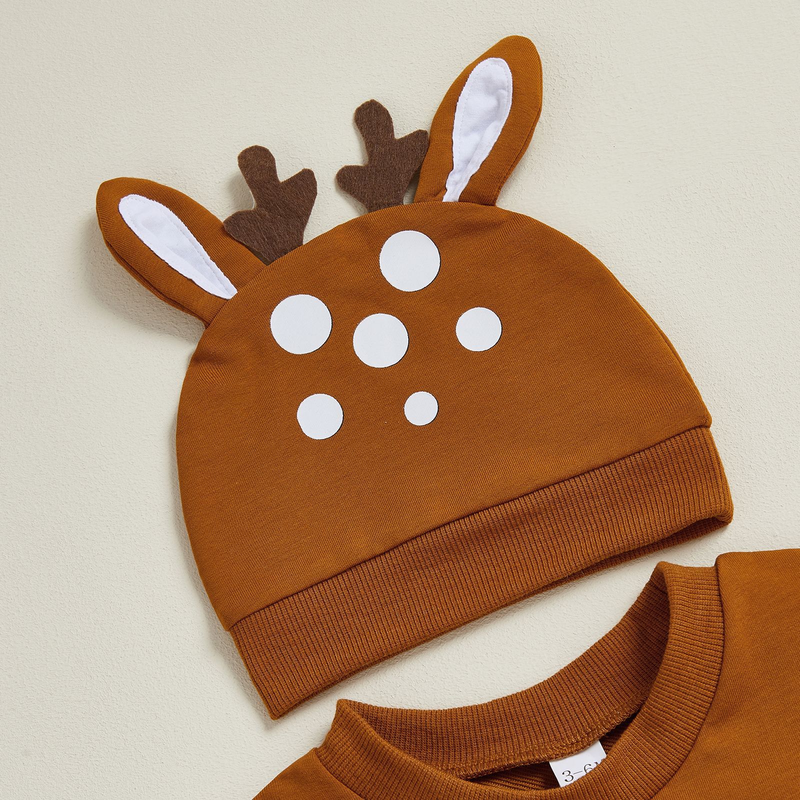 Baby Christmas Reindeer Onesie With Hat