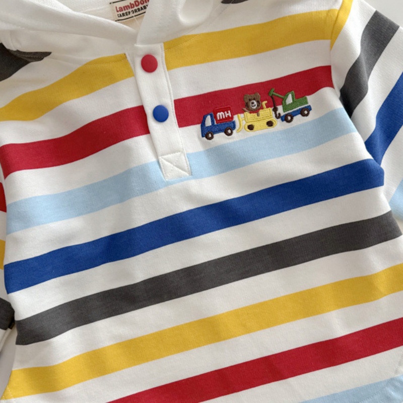 Baby Toddler Striped Polo Neck T-Shirt Top