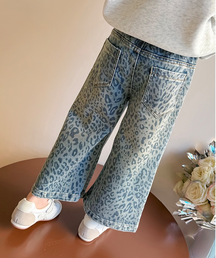 Baby Toddler Girl's Printed Denim Nine Pants