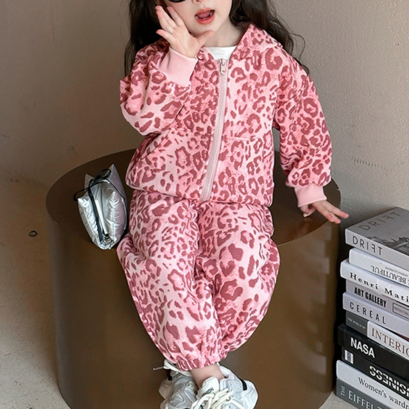 2-Piece Baby Toddler Girl's Leopard Print Set