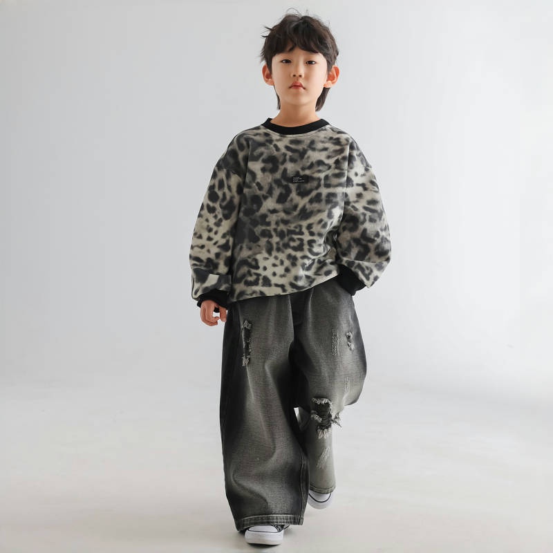 Kids' Boy Leopard Print Sweatshirt