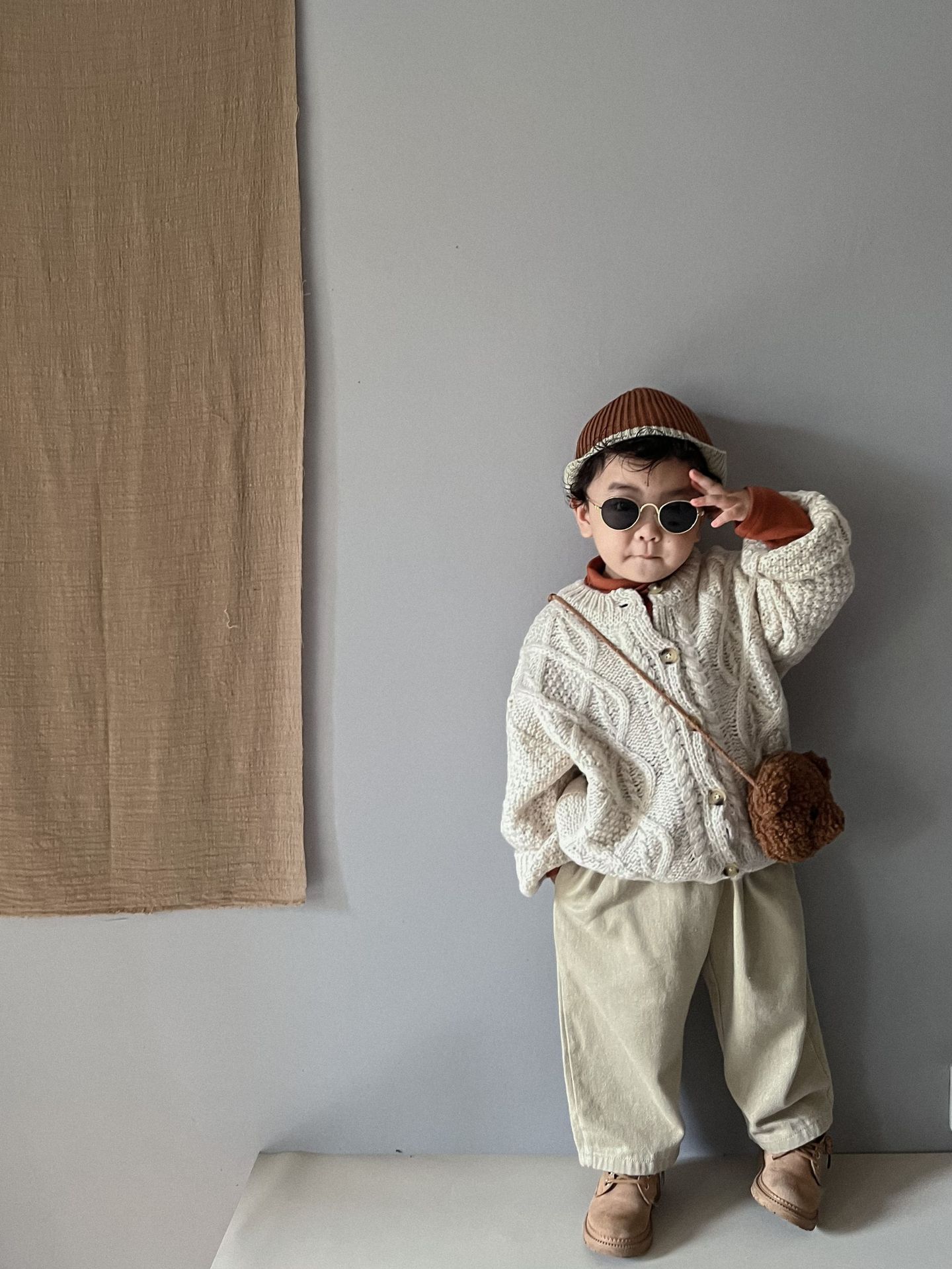 Toddler Twist Thick Knit Cardigan Sweater