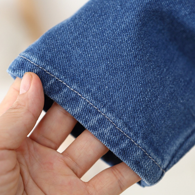 Baby Toddler Mushroom Print Ruffle Denim Overalls