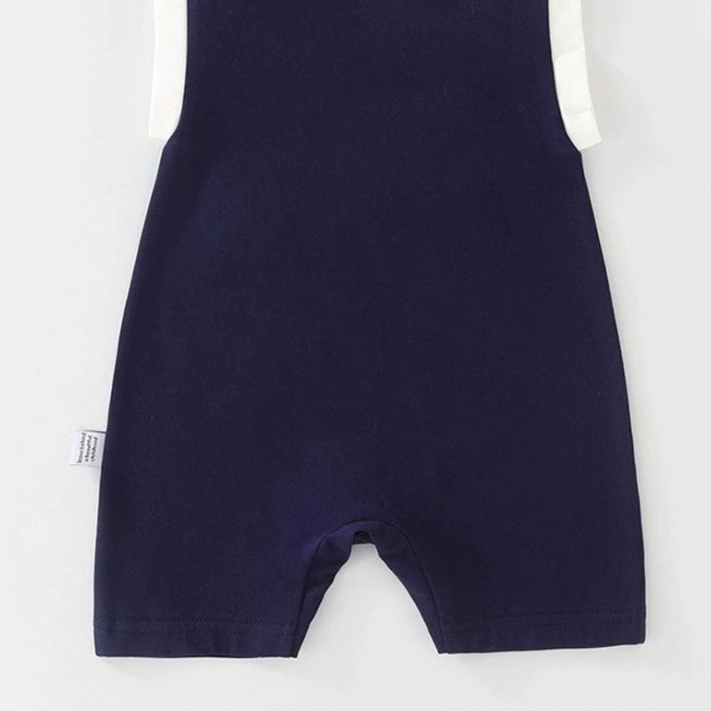 Baby Dog Print Sleeveless Romper 