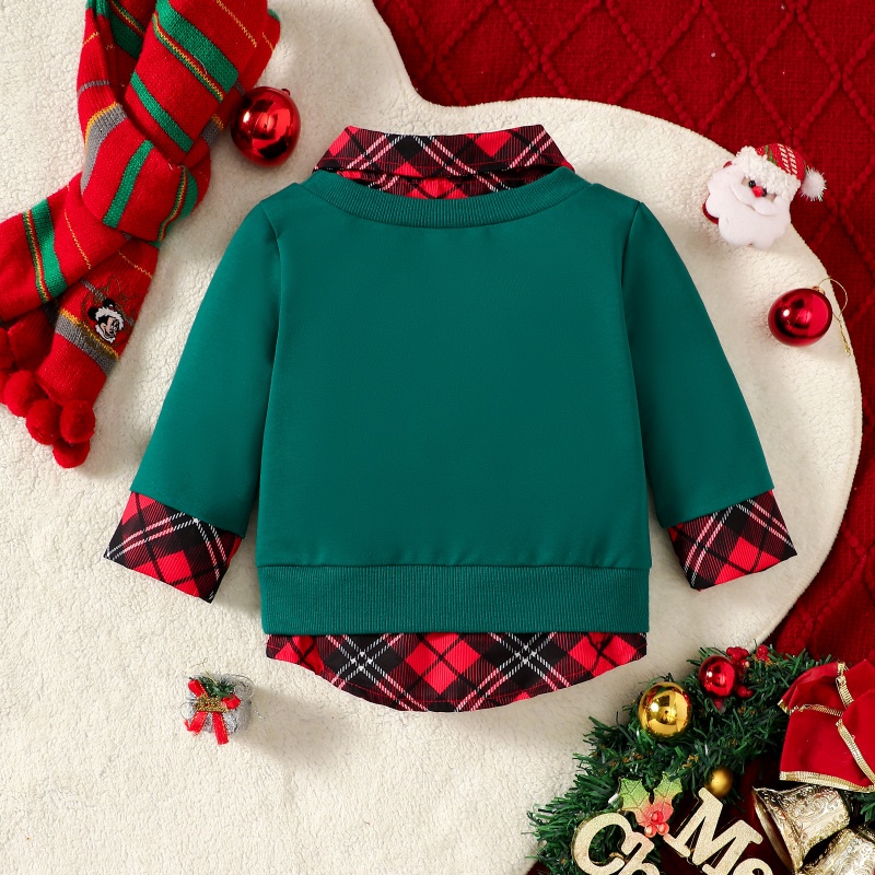 Baby Newborn Christmas False Two-piece Sweater