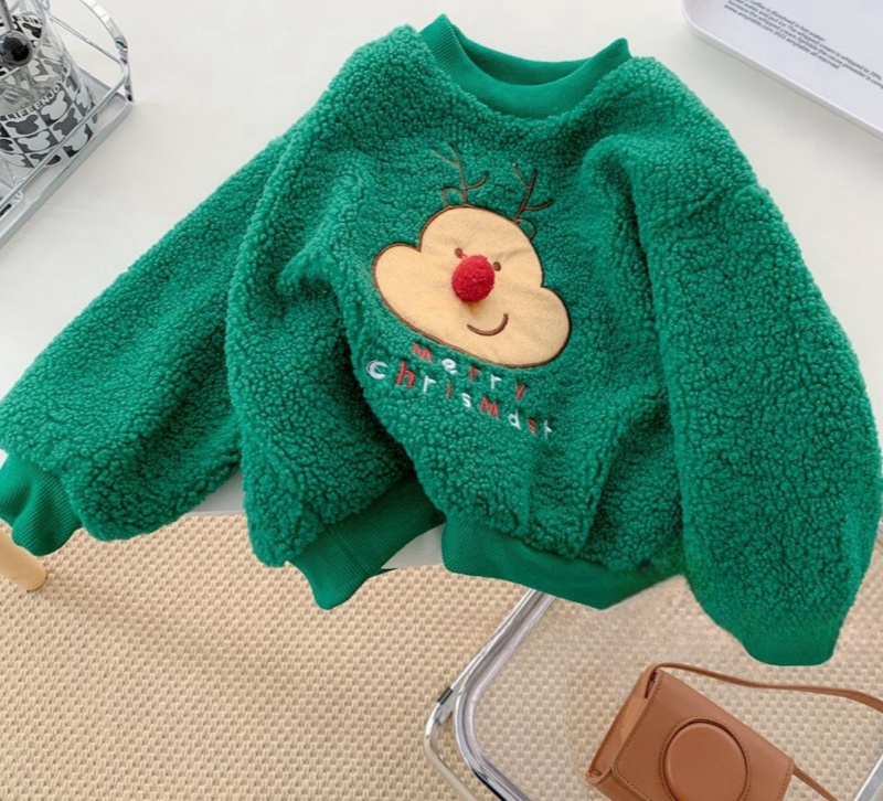 Christmas Baby Toddler Wool Lamb Sweatshirt
