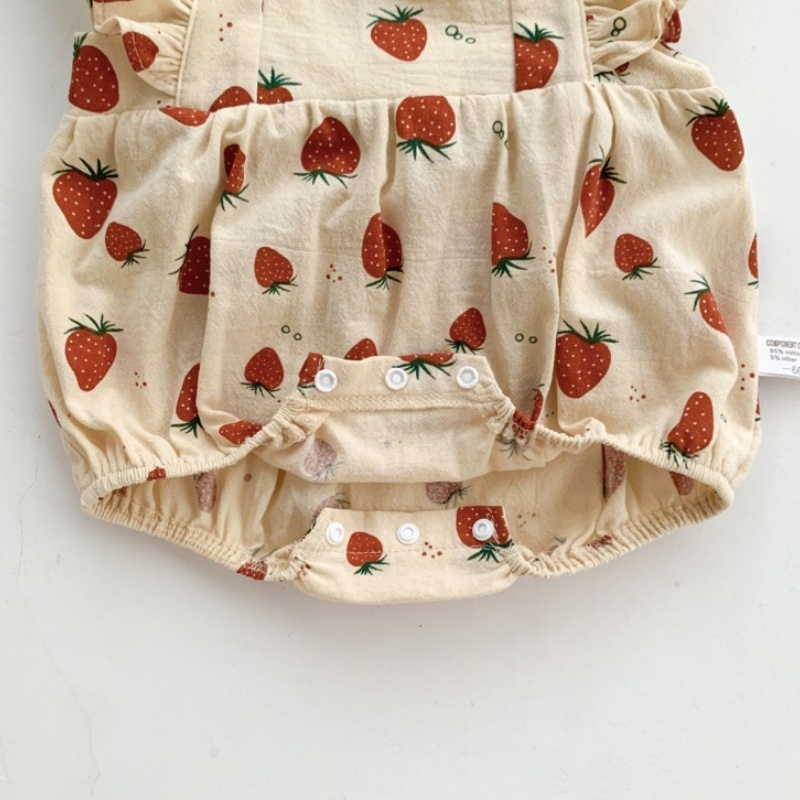 Baby Girl Strawberry Tank Romper